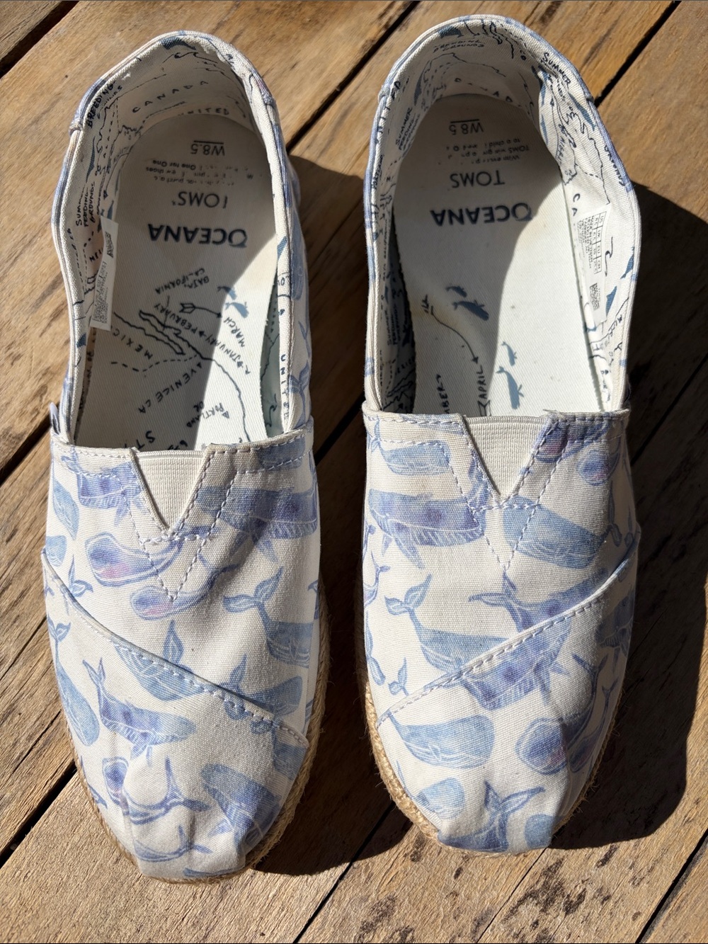 Toms Whale Print Shoes